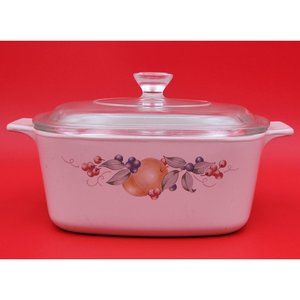 EXCELLENT! Corning Ware 1.5 L/Qt ABUNDANCE Casserole w/Pyrex Lid